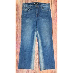 Kut From The Kloth Kelsey High Rise Ankle Flare Jeans Size 6 Blue Denim